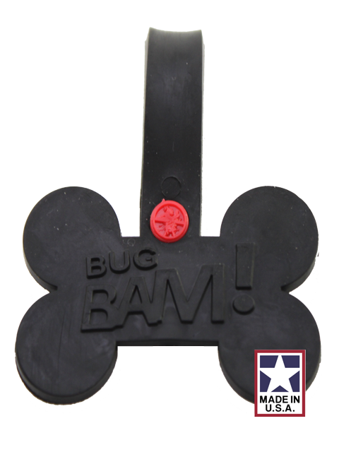 Bug Bam natural flea and tick pet tag, black